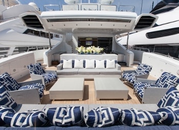 2014 164' Moonraker yacht flybridge seating