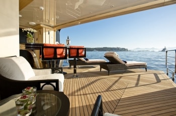 196' Excellence V yacht deck